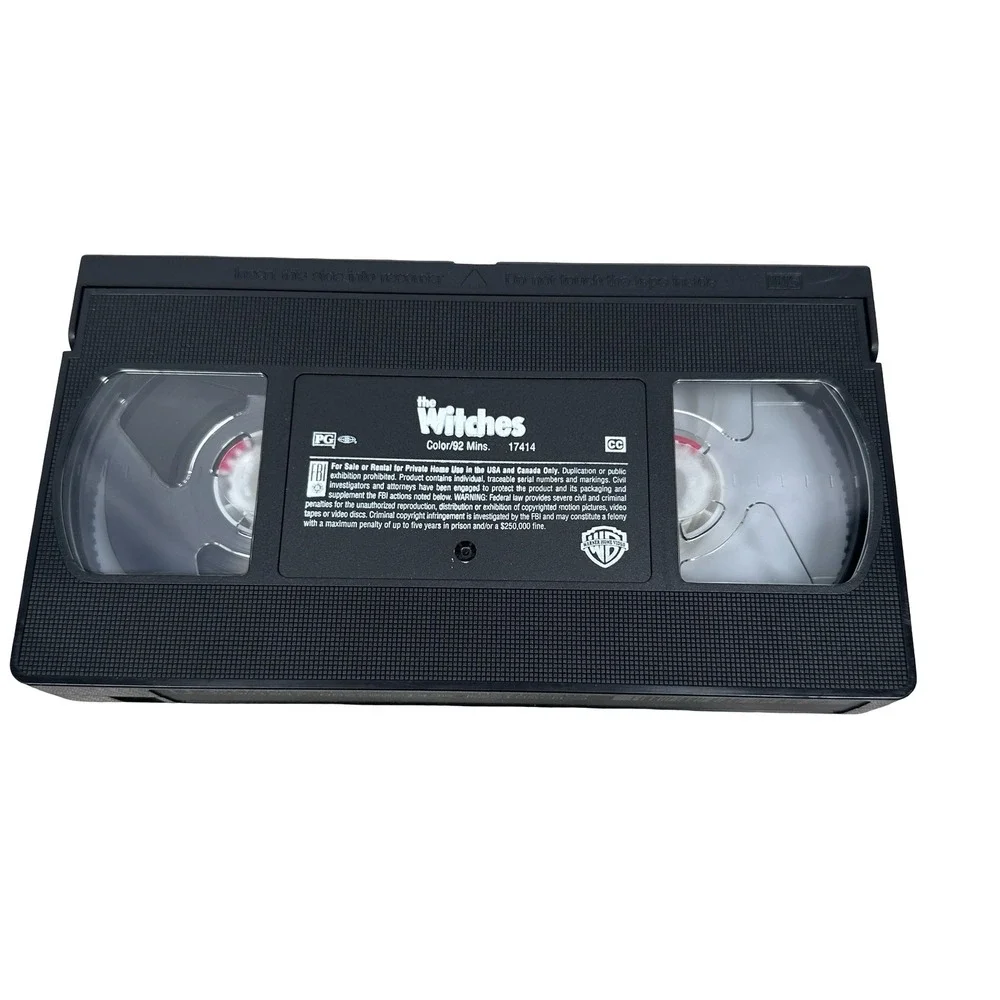 The Witches VHS 1990 Jim Henson Roald Dahl Anjelica Huston Warner Bros 17414 PG - Picture 4 of 10